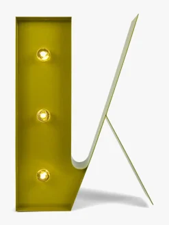 Lamper & Belysning|PetiteDeco Petite Déco Bogstavlampe K, d Gul