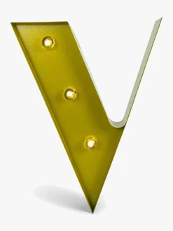 Lamper & Belysning|PetiteDeco Petite Déco Bogstavlampe V, d Gul