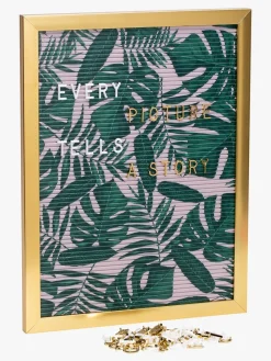 Børn PetiteDeco Interiør|Dåbsgaver-Petite Déco Bogstavstavle Garden, Lyserød