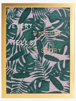 Børn PetiteDeco Interiør|Dåbsgaver-Petite Déco Bogstavstavle Garden, Lyserød