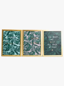 Børn PetiteDeco Interiør|Dåbsgaver-Petite Déco Bogstavstavle Garden, Lyserød