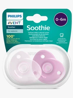 PhilipsAvent Sutter & Suttesnore-Philips Avent Curved Soothie 0-6 mdr., Lyserød