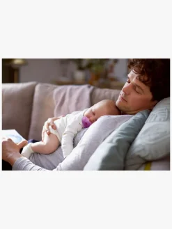 PhilipsAvent Sutter & Suttesnore-Philips Avent Curved Soothie 0-6 mdr., Lyserød