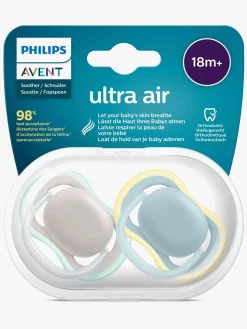 PhilipsAvent Sutter & Suttesnore-Philips Avent Ultra Air Deco Sut 2-Pak 18+m, Grå/Blå