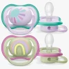 PhilipsAvent Sutter & Suttesnore-Philips Avent Ultra Air Deco Sut 2-Pak 0-6m, Grøn/Lilla