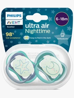 Sutter & Suttesnore|PhilipsAvent Philips Avent Ultra Air Night Sutter 2-Pak 6-18m, Grøn/Blå