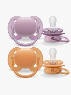 Sutter & Suttesnore|PhilipsAvent Philips Avent Ultra Soft Sut 6-18m 2-Pak, Lilla/Orange