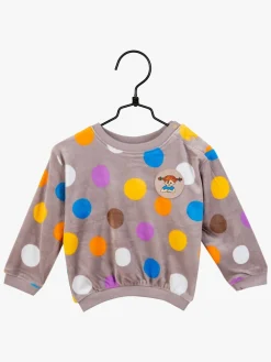 Børn PippiLangstrump Overdele-Pippi Langstrømpe Bubbles Velour Trøje, Beige