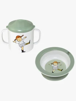 Spisetid|PippiLangstrump Pippi Langstrømpe Cirkus Spisesæt, Grøn Grøn/Hvid