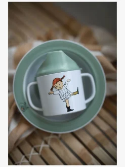 Spisetid|PippiLangstrump Pippi Langstrømpe Cirkus Spisesæt, Grøn Grøn/Hvid