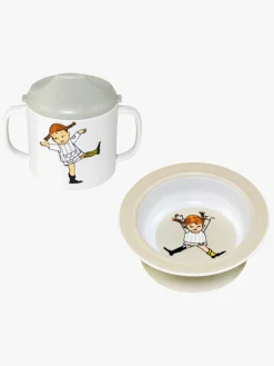 Spisetid|PippiLangstrump Pippi Langstrømpe Cirkus Spisesæt, Beige Beige/Hvid