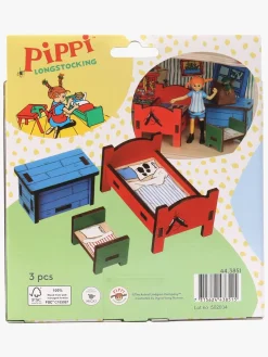 Dukker & Bamser|PippiLangstrump Pippi Langstrømpe Dukkehusmøbler Soveværelse 3 Dele