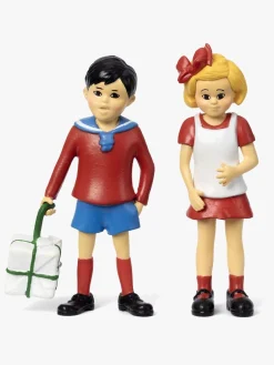 Legetøjsfigurer|Dukker & Bamser|PippiLangstrump Pippi Langstrømpe Figur Tommy & Annika Rød/Blå/Hvid