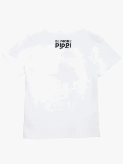 Overdele|PippiLangstrump Pippi Langstrømpe  Modig T-shirt, Hvid