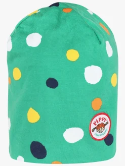 Børn PippiLangstrump Tilbehør-Pippi Langstrømpe Prickigt Hue, Grøn