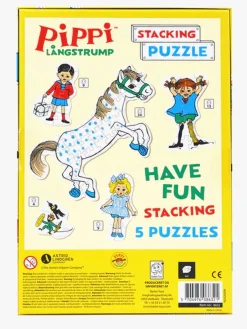 Spil & Puslespil|PippiLangstrump Pippi Langstrømpe Stablepuslespil 5-i-1