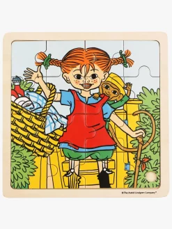 Spil & Puslespil|PippiLangstrump Pippi Langstrømpe Træpuslespil Pippi & Hr. Nilsson 16 Dele