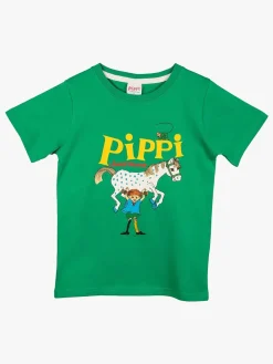 Overdele|PippiLangstrump Pippi Langstrømpe T-shirt, Grøn