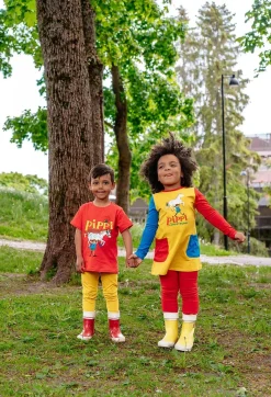 Børn PippiLangstrump Overdele-Pippi Langstrømpe T-shirt, Rød