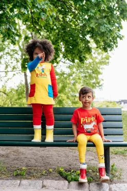 Børn PippiLangstrump Overdele-Pippi Langstrømpe T-shirt, Rød