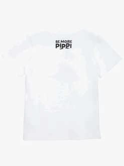 Overdele|PippiLangstrump Pippi Langstrømpe  Venlig T-shirt, Hvid