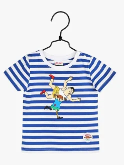 Børn PippiLangstrump Overdele-Pippi Langstrømpe Vinder T-Shirt, Blå