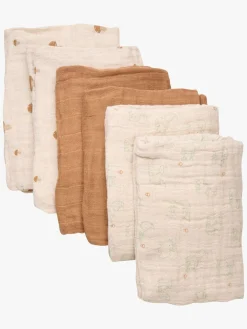 Stofbleer, Nusseklude & Babytæpper|Pippi Musselin Tæpper 6-Pak, Almond Flerfarvet