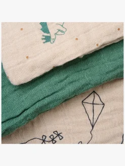 Stofbleer, Nusseklude & Babytæpper|Pippi Tæpper/ Stofbleer i Musselin 6-Pak, Deep Lichen Green Flerfarvet