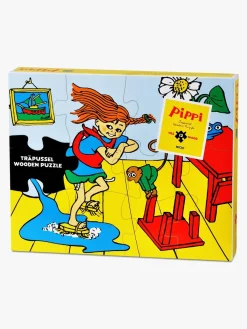 PippiLangstrump Spil & Puslespil-Pippi Træpuslespil 12 Brikker