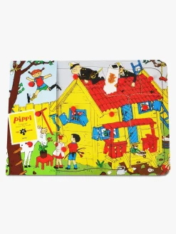 Spil & Puslespil|PippiLangstrump Pippi Træpuslespil m. Knapper 12 Brikker