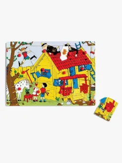 Spil & Puslespil|PippiLangstrump Pippi Træpuslespil m. Knapper 12 Brikker