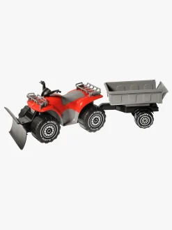 Plasto Legetøjsbiler & -Fartøjer-ATV m. Plov & Trailer, Rød