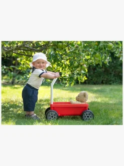 Babylegetøj|Plasto Gåvogn med Lydsvag Hjul, Rød Rød