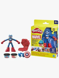 PlayDoh Kreativt Legetøj-Play-Doh Captain America Stamping Shield Legesæt