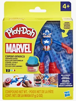 PlayDoh Kreativt Legetøj-Play-Doh Captain America Stamping Shield Legesæt