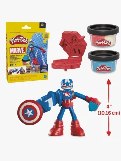PlayDoh Kreativt Legetøj-Play-Doh Captain America Stamping Shield Legesæt