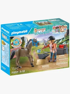 Byggesæt & Lego|Playmobil 71357 Horses of Waterfall Legosæt - Farrier Ben and Achilles