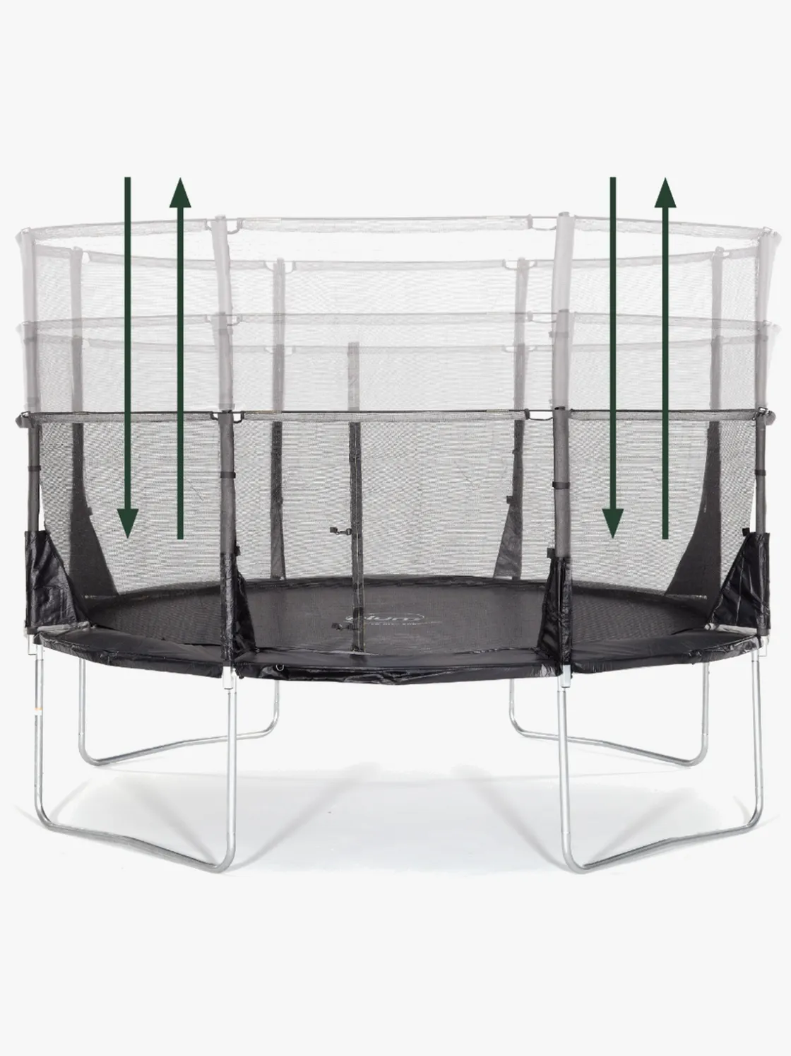Udeleg|Plum 12ft Space Zone II Telescopic Trampolin inkl. Beskyttelsesnet 366 cm