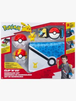 Legetøjsfigurer|Pokemon Pokémon Clip 'N' Go Legesæt Bælte & Taske Pikachu