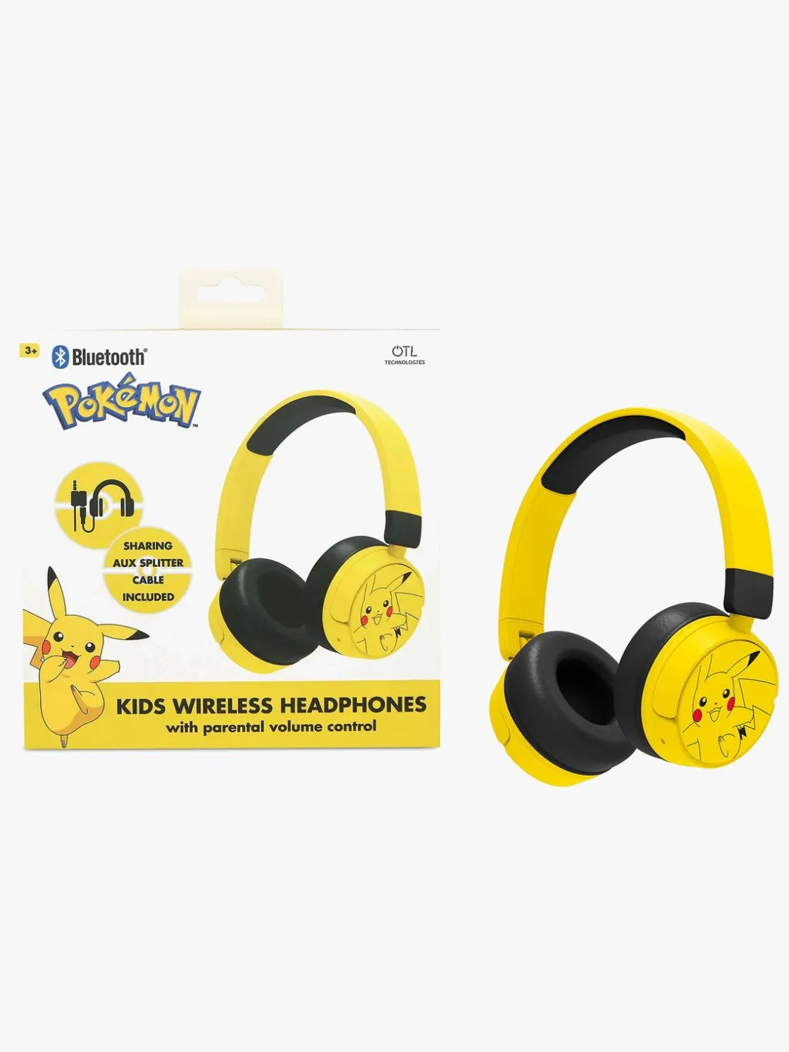 Elektronik & Media|OTLTechnologies Pokémon Høretelefoner Trådløse 85dB-95dB Sharing AUX Gul