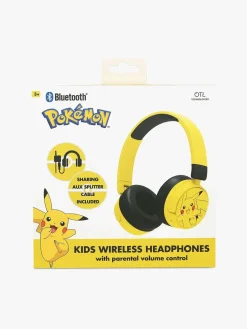Elektronik & Media|OTLTechnologies Pokémon Høretelefoner Trådløse 85dB-95dB Sharing AUX Gul