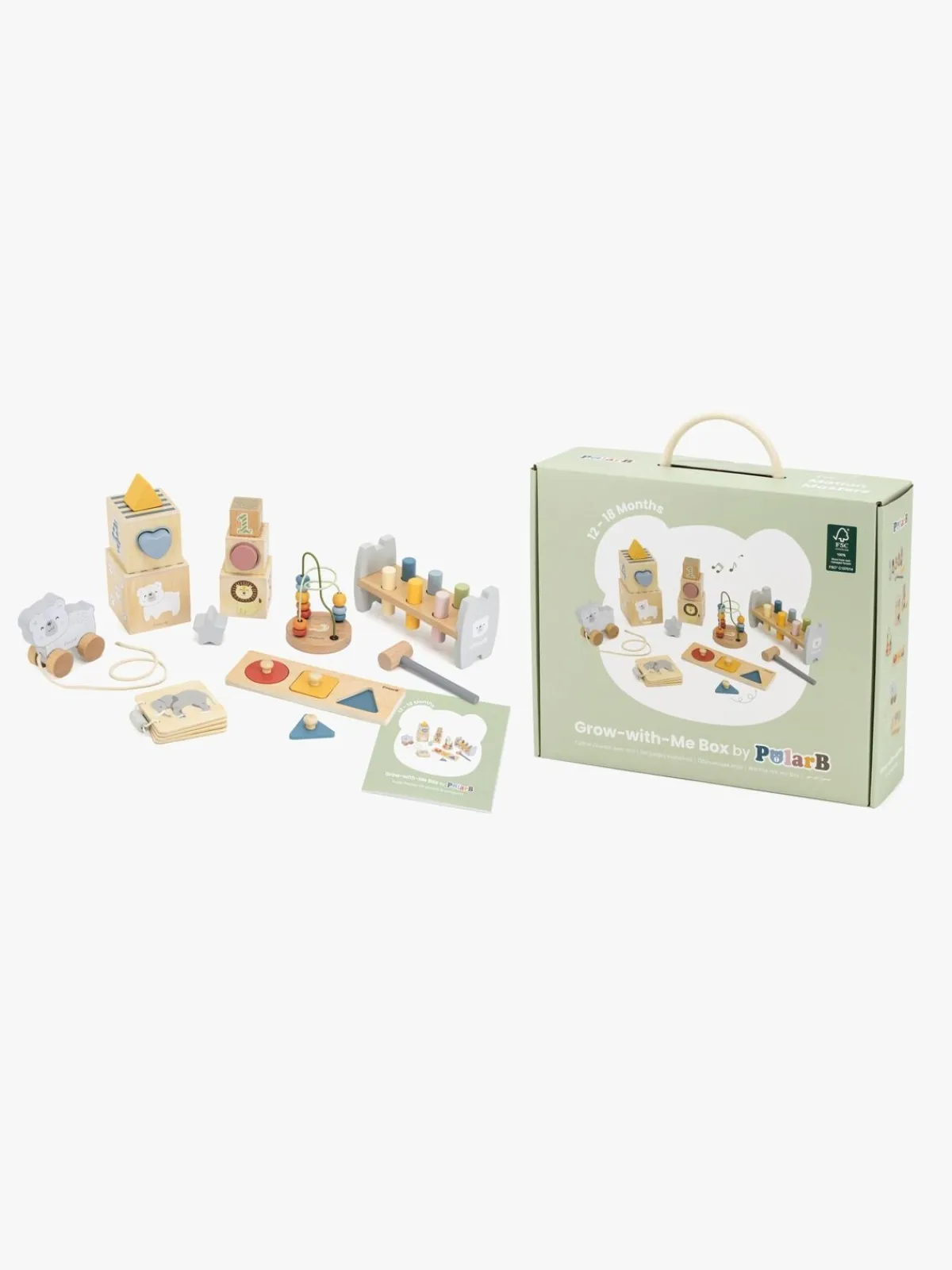 PolarB Lærerig Leg|Babylegetøj-Grow-with-Me Aktivitetssæt Motion Masters 12-18 Måneder