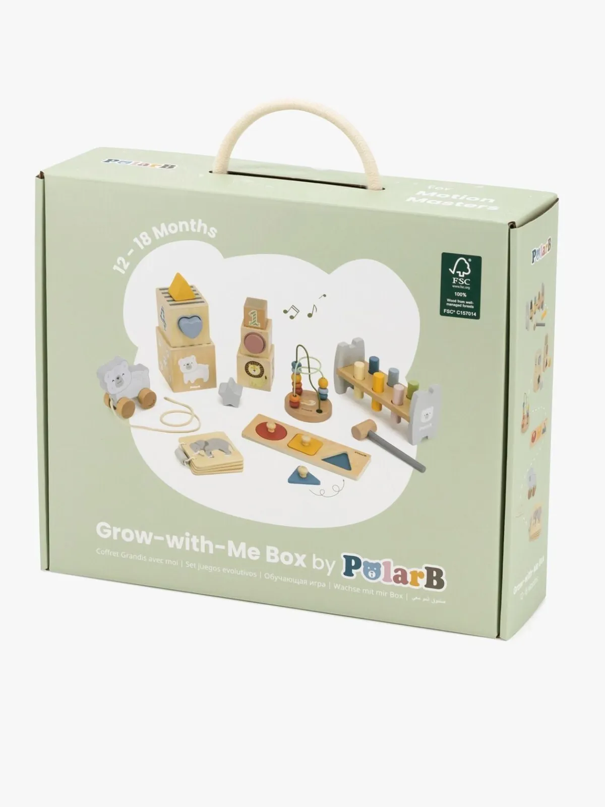 PolarB Lærerig Leg|Babylegetøj-Grow-with-Me Aktivitetssæt Motion Masters 12-18 Måneder