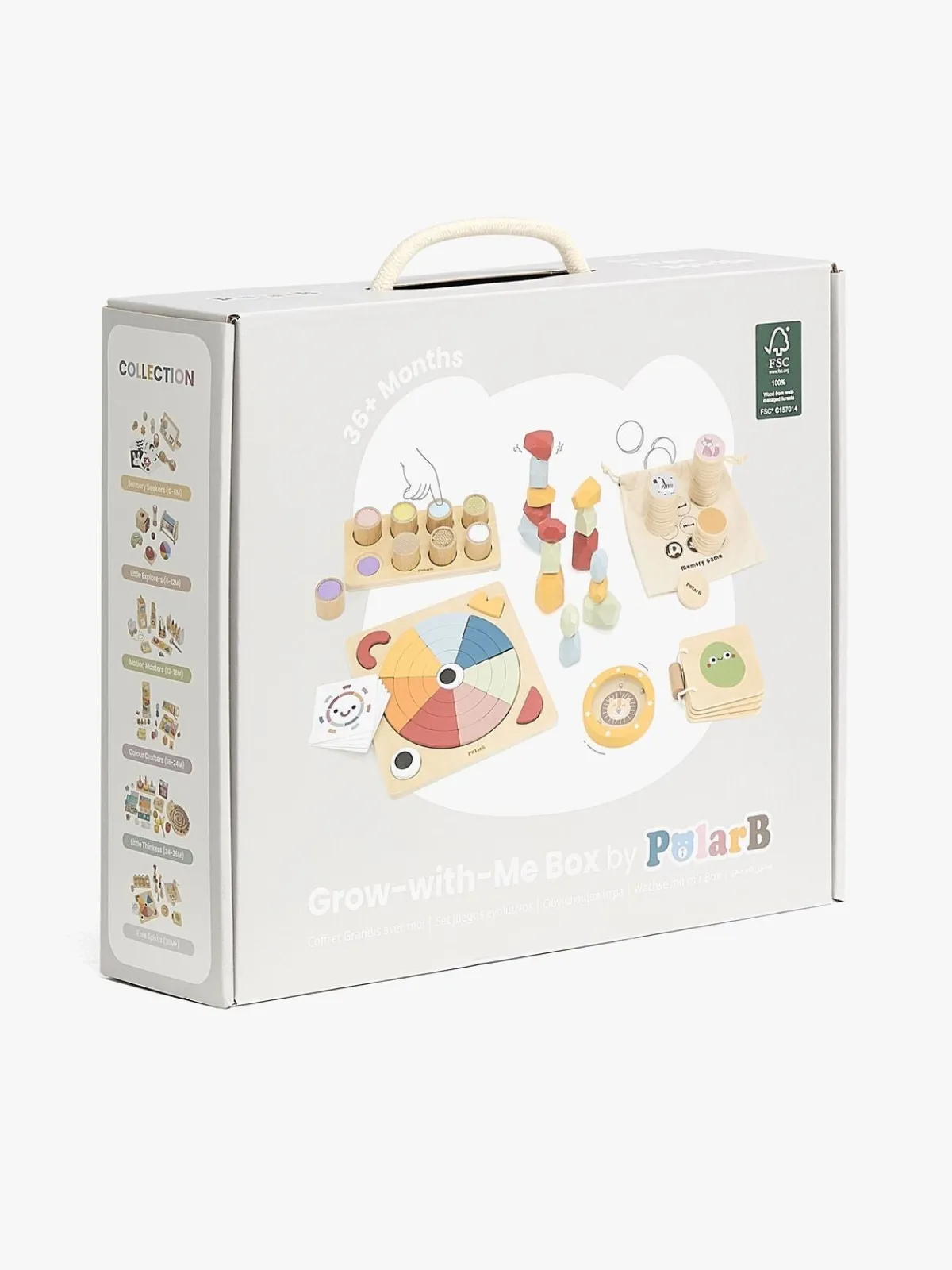 Motorisk Legetøj|PolarB Grow-with-Me Aktivitetssæt Free Spirits 36+ Måneder Hvid