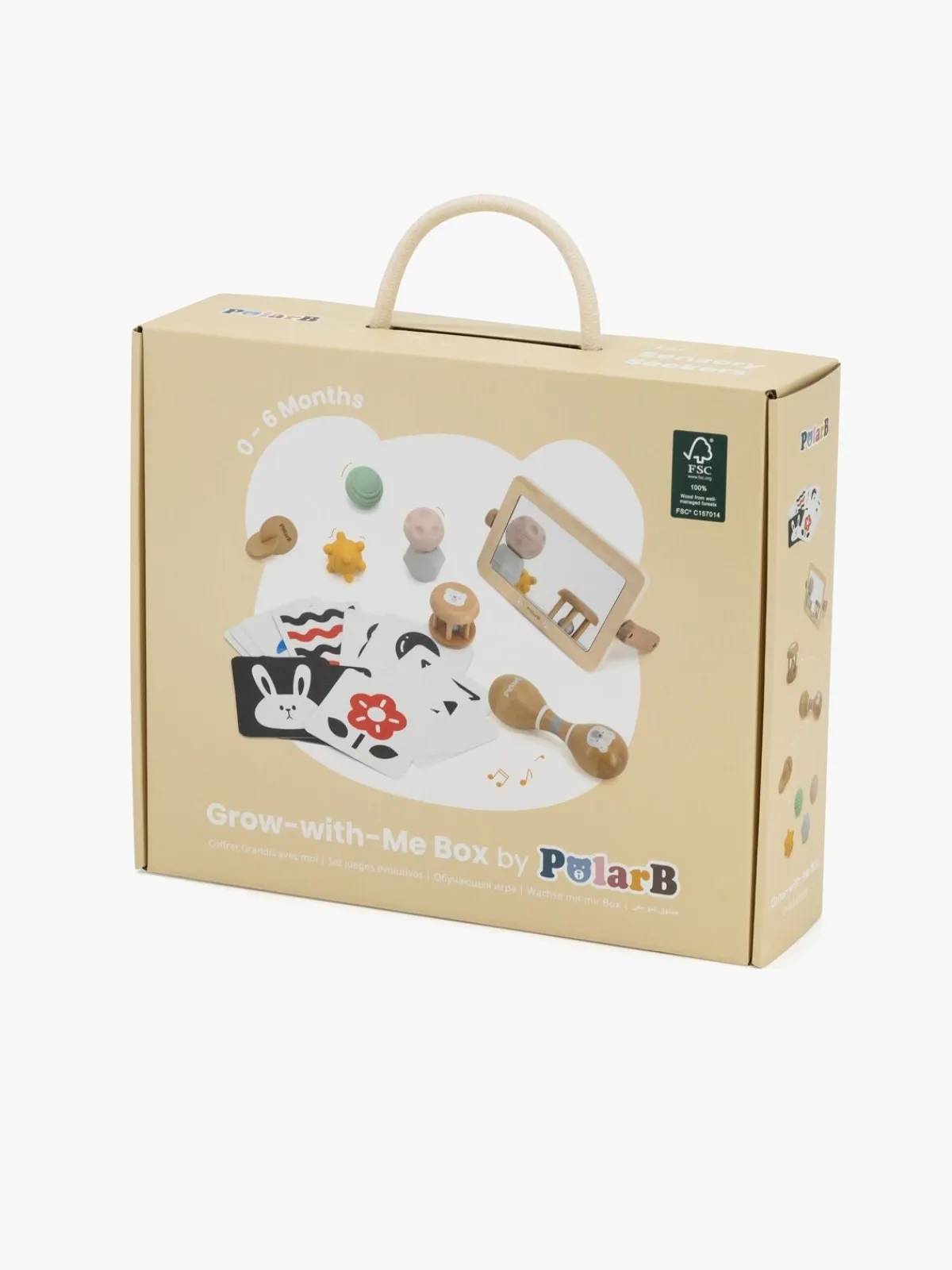 PolarB Motorisk Legetøj-Grow-with-Me Aktivitetssæt Sensory Seekers 0-6 Måneder