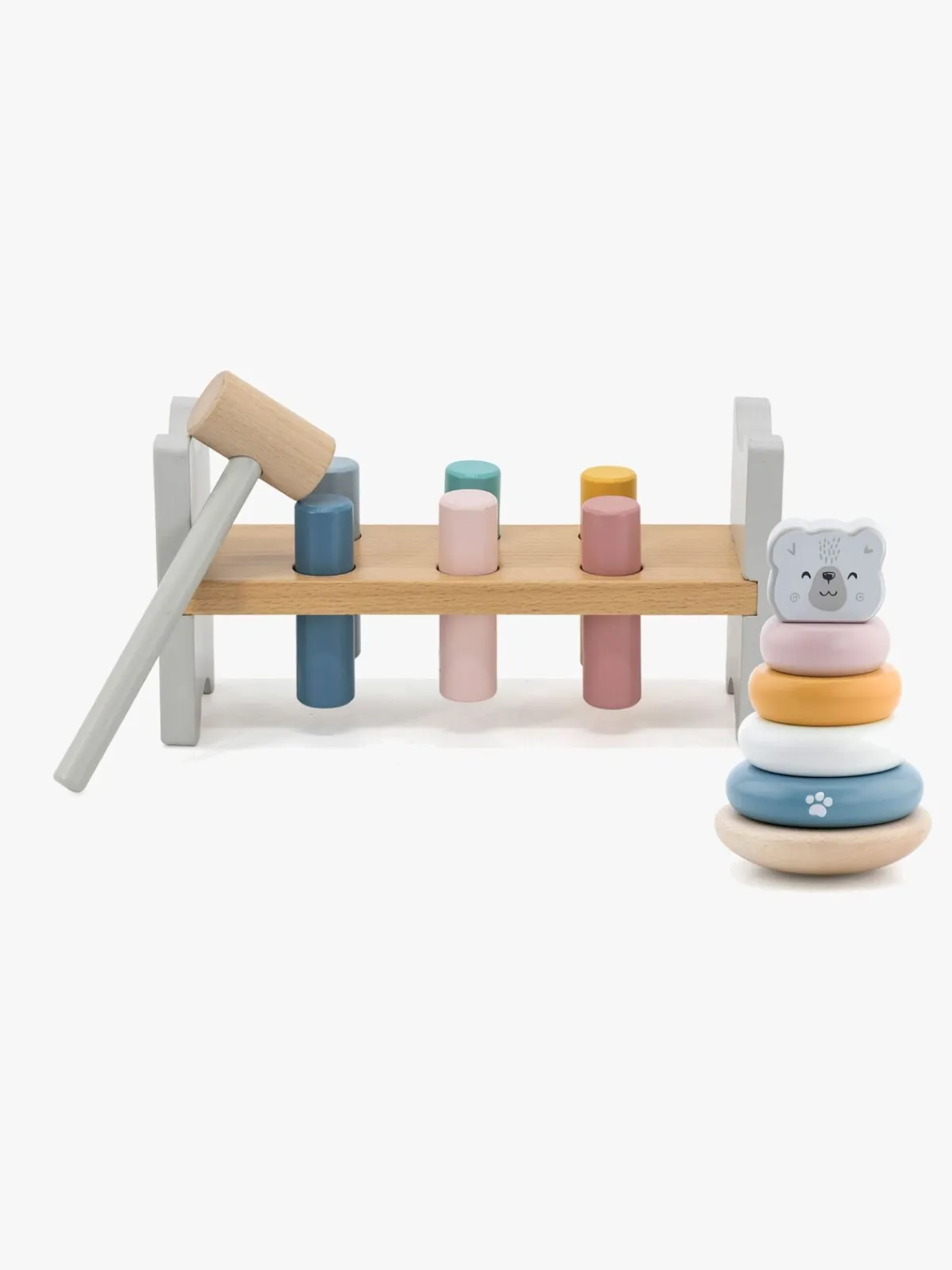 Babylegetøj|PolarB Legesæt Hammerbræt & Stablelegetøj Bjørn