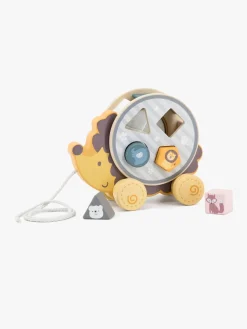 Trælegetøj|PolarB Pindsvin Træklegetøj med Puttekasse