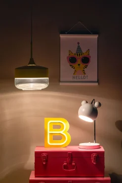 Lamper & Belysning|POPP Bogstavslampe D, Lyserød Lyserød