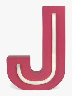 Lamper & Belysning|POPP Bogstavslampe J, Lyserød Lyserød