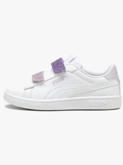 Sneakers|Puma Smash 3.0 Glitter Velcro V PS Sneakers, Hvid